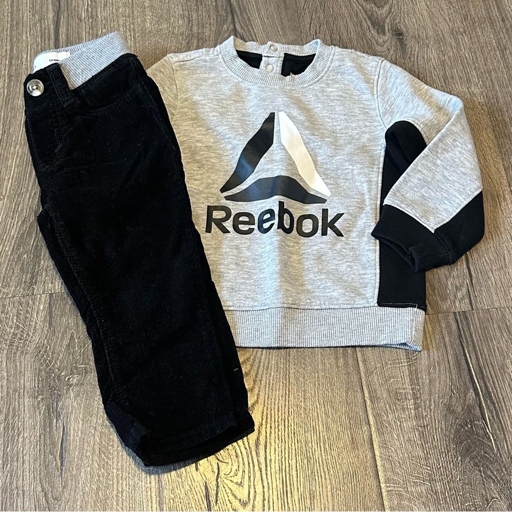 Reebok Sweatshirt Old Navy Corduroy Black Outfit 18-24m